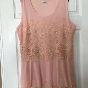 Simply Courture embellished, lace blouse.